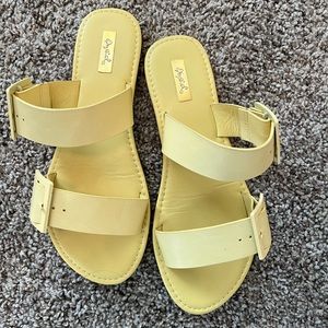 Yellow Buckle Sandals